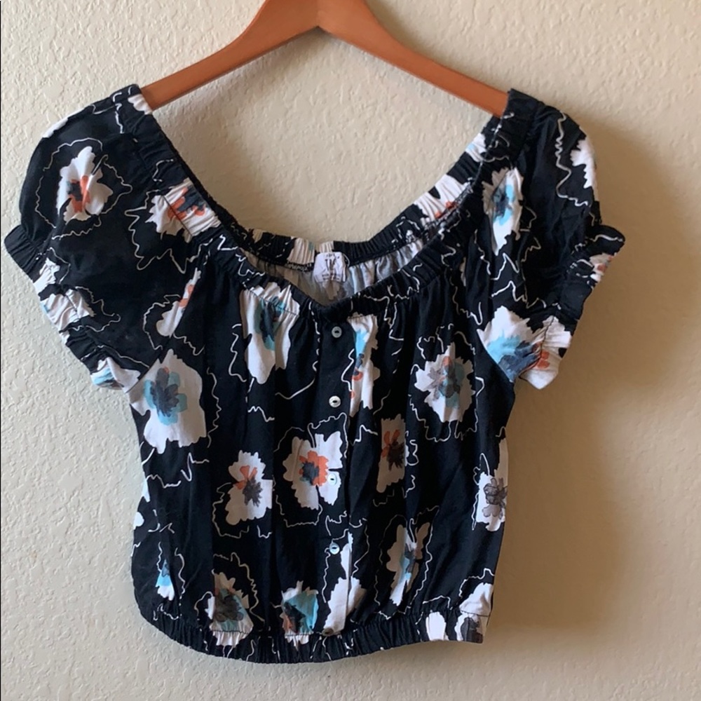 Zara off the shoulder crop top